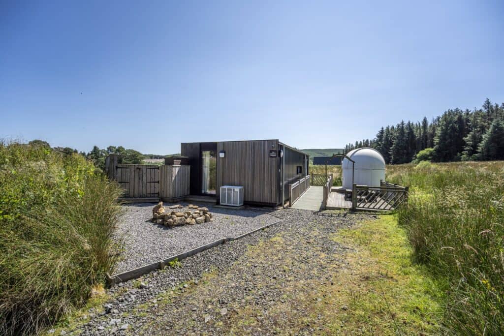 Bradbury Stargazer lodge with its own observatory dome at Calvert Kielder