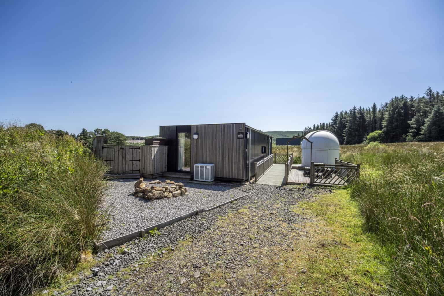 Bradbury Stargazer lodge with its own observatory dome at Calvert Kielder