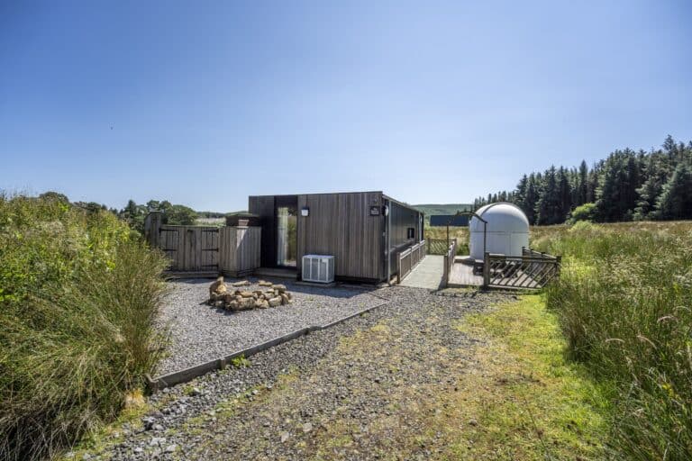 Bradbury Stargazer lodge with its own observatory dome at Calvert Kielder